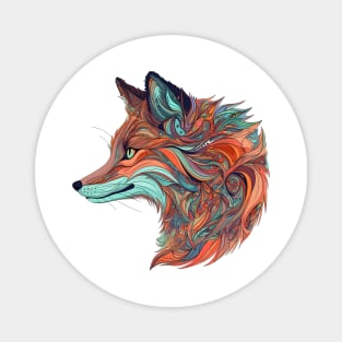 Fox Head Illustration Magnet